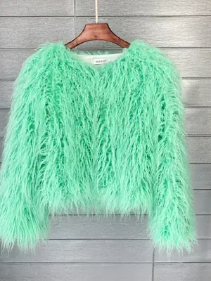 Image de Manteau Fausse Fourrure Coloré Femme Automne Hiver