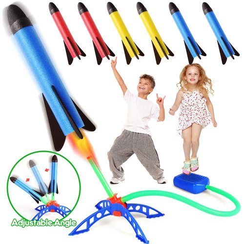 Image of Air Rocket Foot Pump Launcher Outdoor Air Pressing Pedal Soaring Rocket Toy Kids Game suit Jumping Sport Game Kids Toy Gift