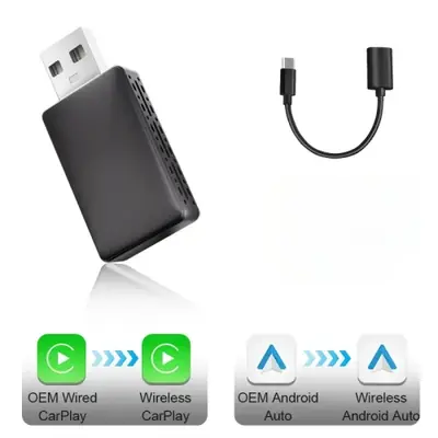 Image de Adaptateur CarPlay & Android Auto Sans Fil 2 en 1