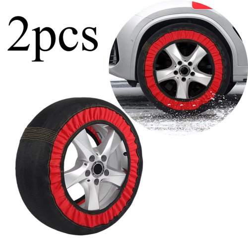 Immagine di Catene Antiscivolo per Auto Universali – Calzini da Neve per Pneumatici, Ideali per Mercedes-Benz AMG, BMW, Volkswagen e Tutte le Auto – Accessori Invernali di Emergenza