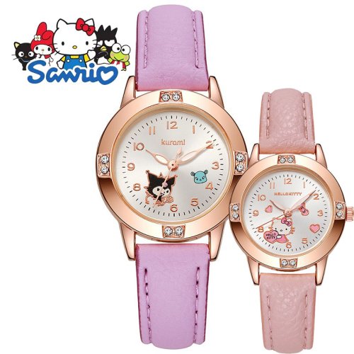 Immagine di Orologio da Polso Sanrio Hello Kitty, Kuromi e Cinnamoroll - Design Kawaii in Quarzo, Moda Casual per Bambine e Ragazze, Regalo Ideale per Bambini