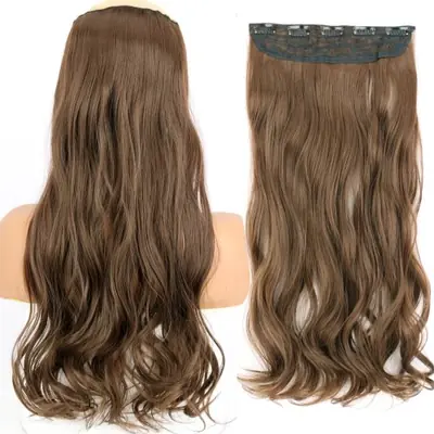 Image de Extensions Cheveux Synthétiques 32 Pouces - Clip-in Longs & Droits