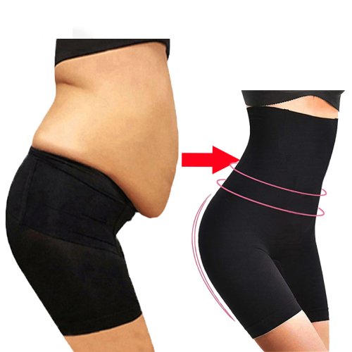 Immagine di Mutande Boyshort Modellanti da Donna con Vita Alta - Shapewear per Controllo della Pancia e Sollevamento del Sedere