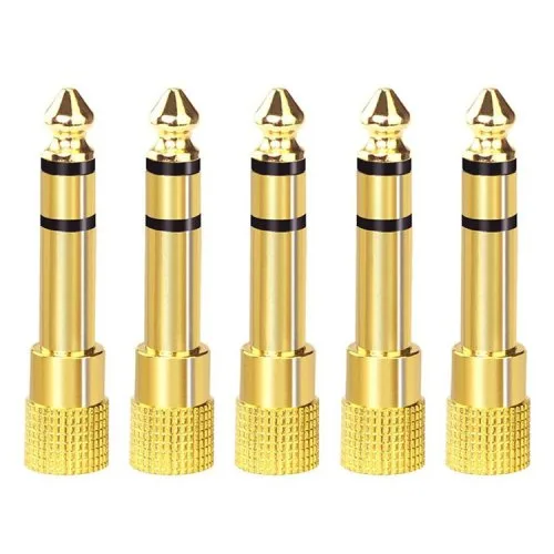 5PCS 6.35mm to 3.5mm