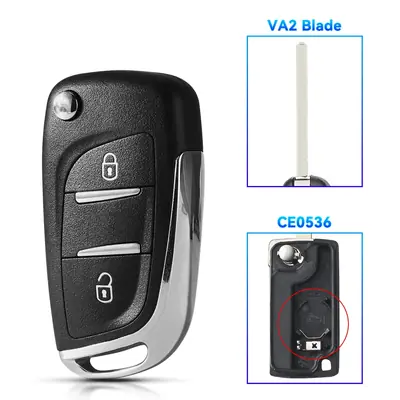 Image de Clé de Voiture Modifiée Compatible Peugeot & Citroën