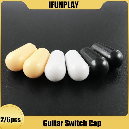 Image of Plastic Guitar Toggle Switch Tip Knob Cap Buttons – 2pcs & 6pcs Sets in 3mm, 4mm, 5mm Sizes for LP Electric Guitar Parts and Accessories