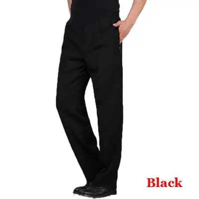 Image de Pantalon Chef Rayé Noir & Blanc - Coupe Cintrée
