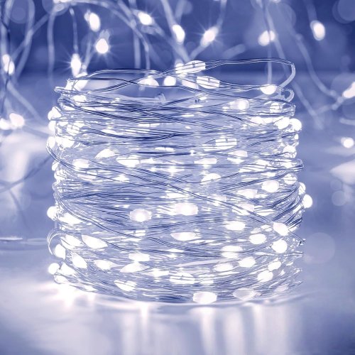 Imagen de Guirnalda de Luces LED con Batería, Alambre de Cobre, 10-100 LED, Iluminación Navideña y Decorativa para Exterior e Interior, Ideal para Bodas, Campamentos y Fiestas