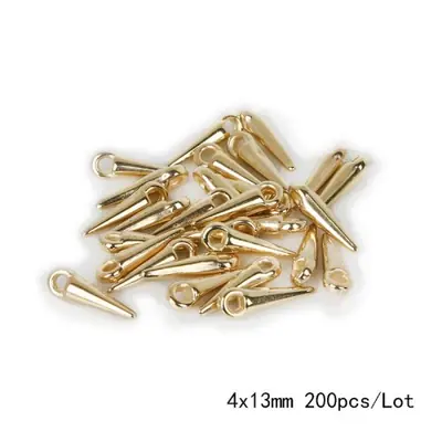 Image de Perles Cône Rhodium Or - Lot de 100/200 pcs pour Bijoux DIY