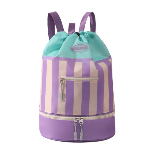 Immagine di Zaino da Nuoto per Bambini con Scomparto Asciutto e Bagnato, Borsa Sportiva Impermeabile con Design dei Cartoni Animati per Ragazzi e Ragazze