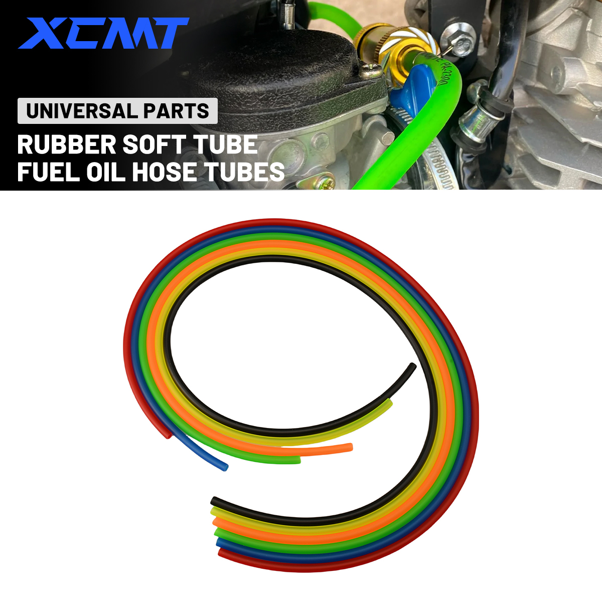 Imagen de Tubo de gasolina Universal para motocicleta, 1 metro, 3M, 5M, tubo de aceite de Color, manguera resi...