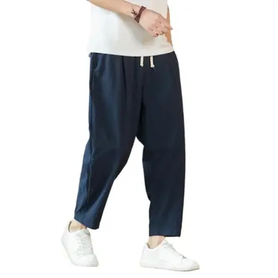 Image de Pantalon Homme Coton Lin Décontracté