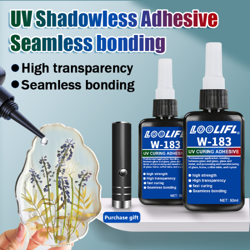 Afbeelding van LOOLIFL Nieuwe W-183 Sterke 50 ml UV-lijm Uithardende lijm UV-uithardende kristalglas en metaal ABS Bonding Lassen met UV-uithardingslamp