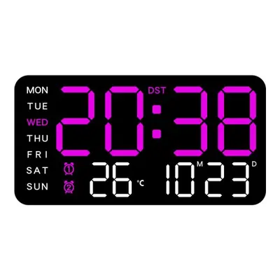 Image de Horloge Murale Numérique LED avec Température et Date