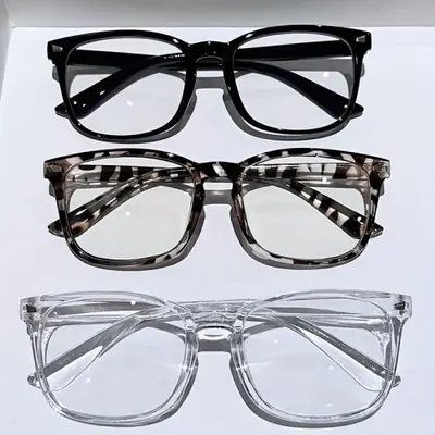 Image de Lunettes Transparentes Carrées Minimalistes - Blocage Lumière Bleue