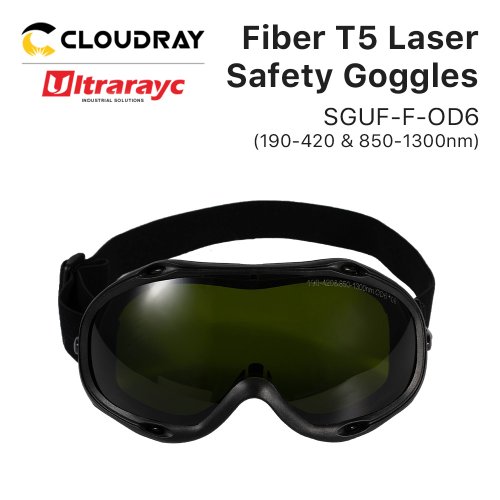 Immagine di Occhiali di Sicurezza Laser a Fibra Ultrarayc 1064nm OD6 CE – Protezione Completa per Macchine Laser da 190-420nm e 850-1300nm