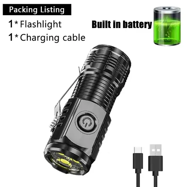 Image de Mini Torche LED Ultra Lumineuse Rechargeable