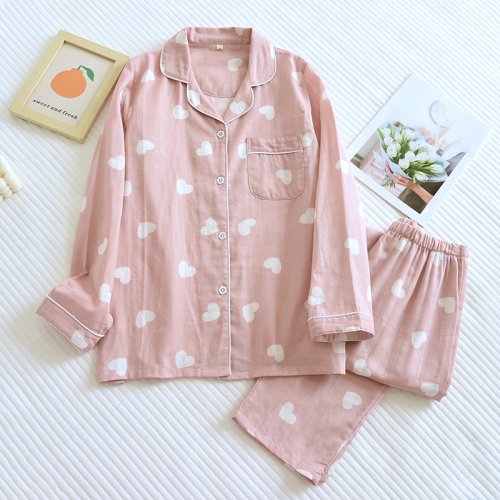 Bild von Zartes Baumwoll-Pyjama-Set für Frauen – Süß & Bequem