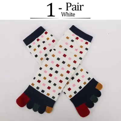 Image de Chaussettes 5 doigts homme en coton coloré