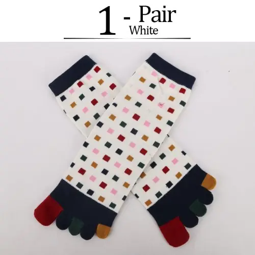 Image de Chaussettes 5 doigts homme en coton coloré