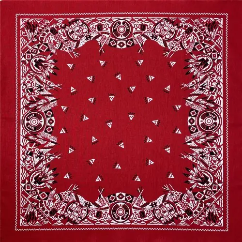 Image de Foulard Bandana Coton Motif Amoeba 70cm - Style Hip Hop