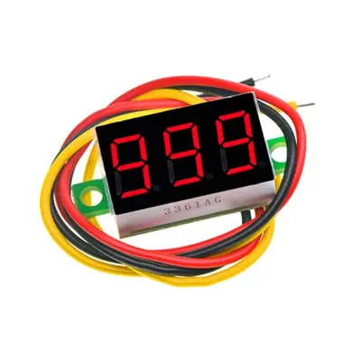 Image de Voltmètre LED Numérique pour Voiture - Testeur de Tension DC 0-28V