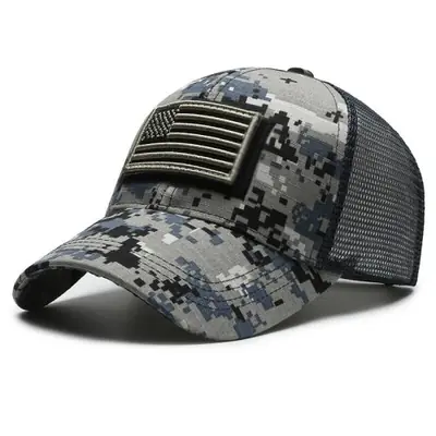 Casquette Baseball Camouflage Drapeau Américain - Style Militaire