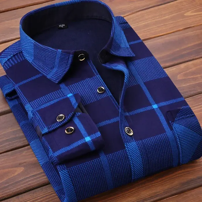 Image de Chemise Homme à Carreaux Chaud Hiver 2026