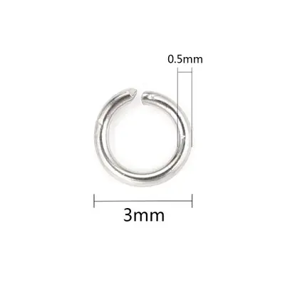 Image de 200 Anneaux de Saut en Acier Inoxydable - Parfait pour la Création de Bijoux