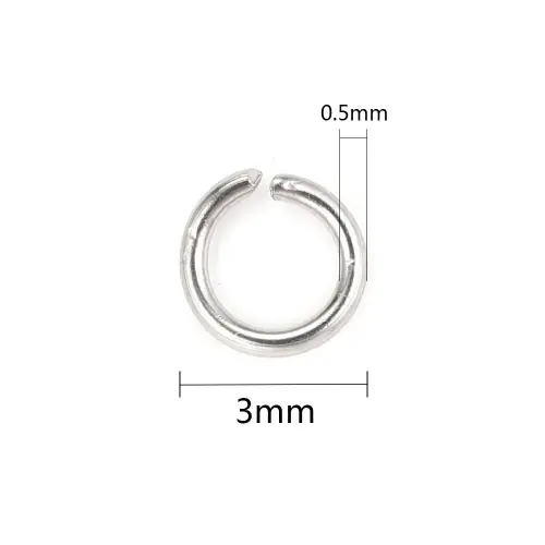 Image de 200 Anneaux de Saut en Acier Inoxydable - Parfait pour la Création de Bijoux