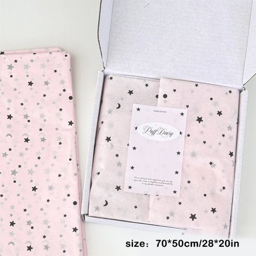 Imagen de 10 hojas de papel de regalo de flores para ramo de algodón, papel de estrella, Luna, Sydney, papel a...