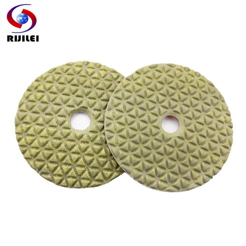 Imagen de Juego de 10 Almohadillas de Pulido en Seco de 100 mm (4 Pulgadas) para Mármol, Granito, Hormigón y Piedra - Ideal para Acabados Profesionales