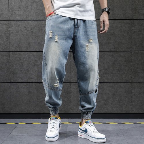 Afbeelding van Stijlvolle Harem Jeans voor Heren – Hip Hop Streetwear