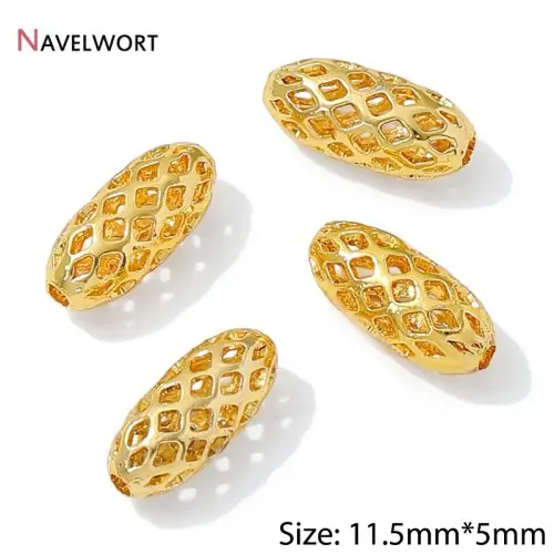 Image de Perles Séparatrices Dorées 14K & 18K - Création de Bracelets