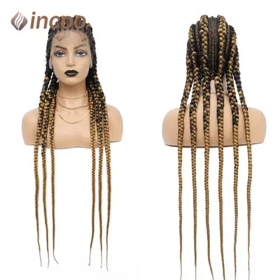 Image de Perruque Tressée 36'' Sans Nœud - Style Cornrow Synthétique