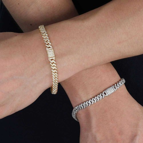 Afbeelding van Stijlvolle 6mm Bling Iced Out CZ Zirkoon Armband in Miami Cubaanse Stijl – Hip Hop Bedelarmband voor Mannen en Vrouwen
