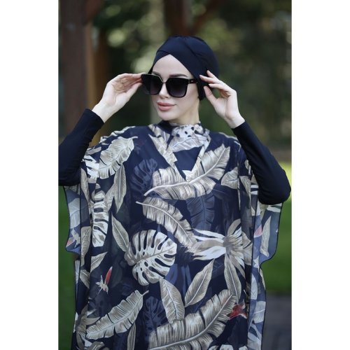 Immagine di Costume da Bagno Musulmano Stampa Digitale – Burkini con Hijab
