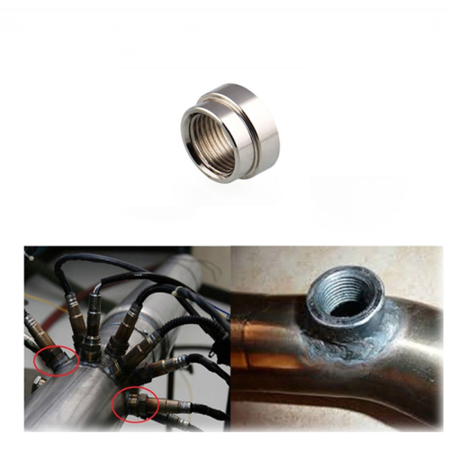 Afbeelding van Stalen Moer voor Uitlaatzuurstofsensor met Lasvoet – M18 x 1.25 Ronde Fitting voor Auto uitlaatsysteem