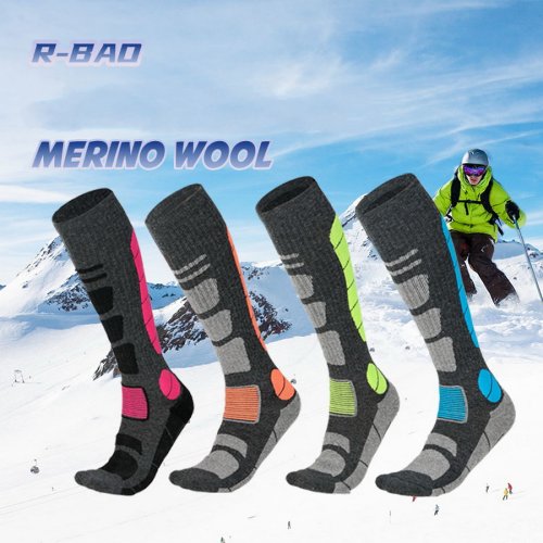 Imagen de Calcetines de Compresión Merino Lana para Hombre y Mujer, Cálidos y Térmicos para Invierno, Ideales para Snowboard, Senderismo, Escalada, Esquí y Deportes al Aire Libre