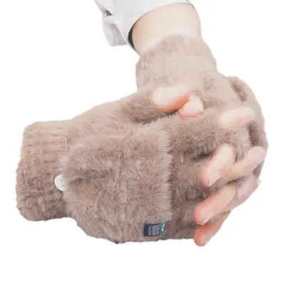 Image de Gants Hiver Doux & Chauds Sans Doigts pour Femmes