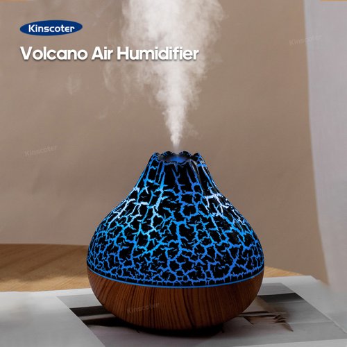 Bild von Volcano Luftbefeuchter 300 ml – Desktop-USB-Wassernebeldiffusor mit Luftreinigung, Lufterfrischer und farbigem Umgebungs-Nachtlicht
