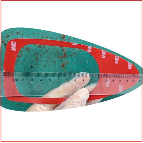 Afbeelding van Dubbelzijdig Lijmkussen Haaienvin - 17x7,6 cm - Grijs