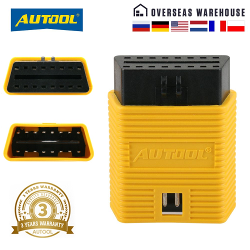 Imagen de AUTOOL-Adaptador de extensión de conector OBD2 para coche, piezas de conexión OBD de 16 pines para Universal OBDII ELM327, adaptador de escáner