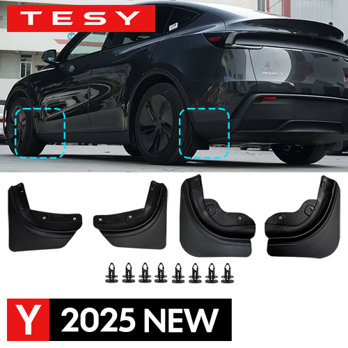 Spatlappen voor Tesla Model Y 2025 - Juniper, Geen Boren, Tape Montage