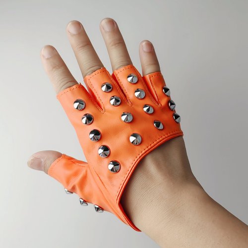 Imagen de Guantes de Cuero PU con Remaches Góticos