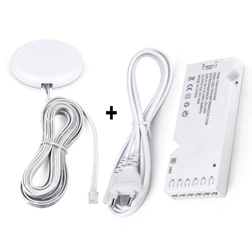 Image of Smart DC 12V LED Lighting Transformer with Dimmable Touch, Hand Sweep & Motion Sensor Switch – 4-10 Dupont Port Power Supply Driver for Indoor and Outdoor LED Strips
