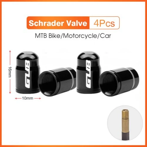 4pcs Schwarz-Schrader
