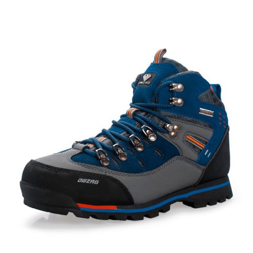 Immagine di Scarpe da trekking da uomo Scarpe in pelle impermeabili Scarpe da arrampicata e da pesca Nuove scarp...