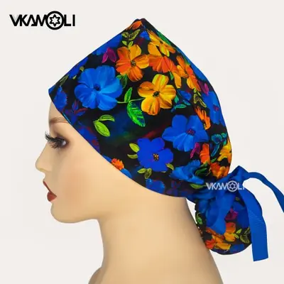 Image de Casquette Chirurgicale en Coton 100% - Protection Anti-Poussière