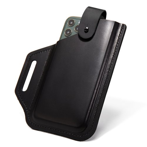 Bild von Echt leder Handy tasche Fall für 6-1, 5 Zoll Handy-Schleife Holster Fall Gürtel Hüft tasche Telefon Brieftasche Anti-Diebstahl Gürtel tasche 힙